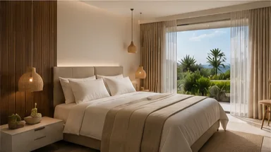 Master bedroom of a property after handover